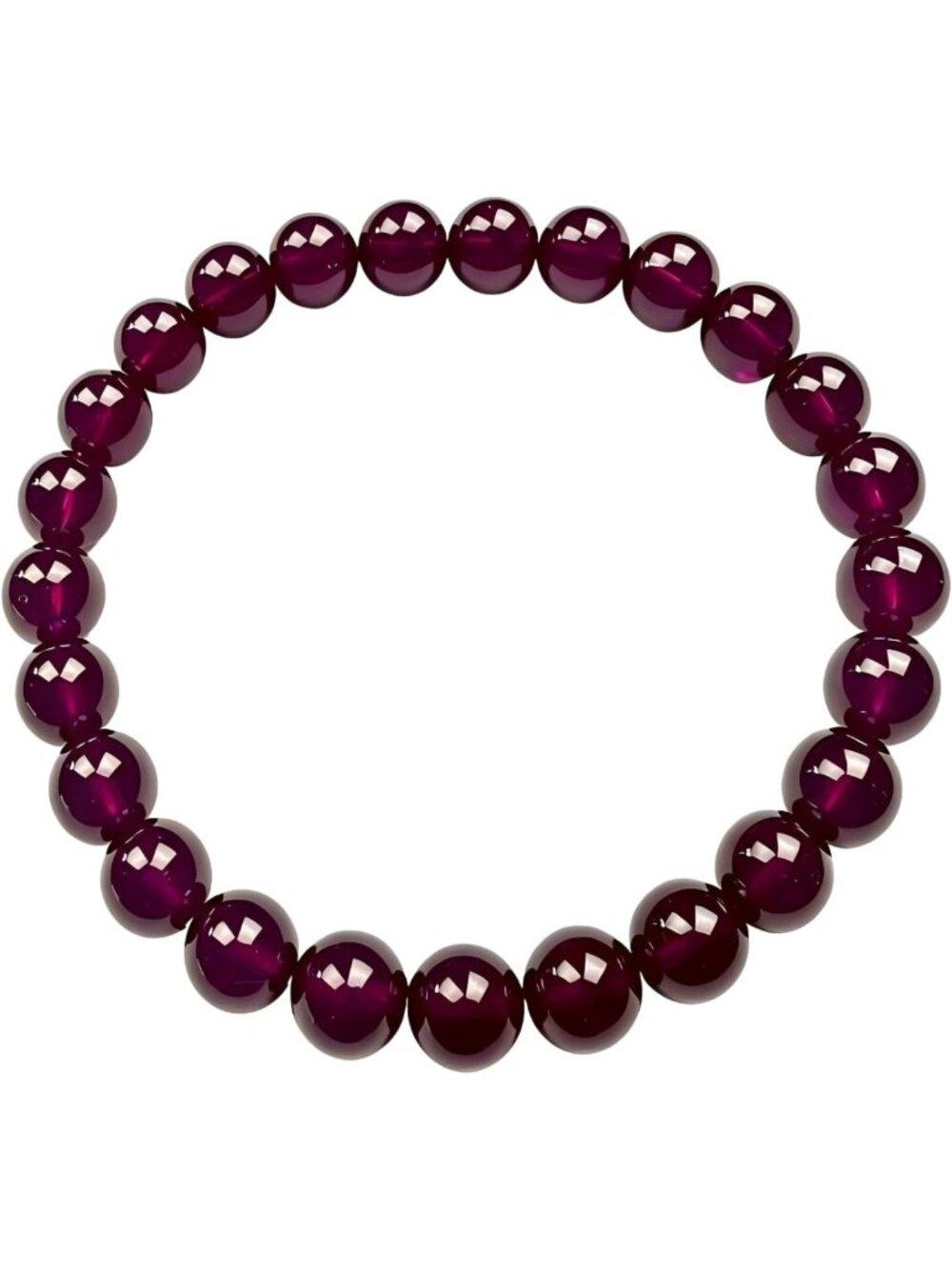 8mm Natural Wine Red Garnet Stretch Bracelet - Elegant Women's Jewelry Accessory